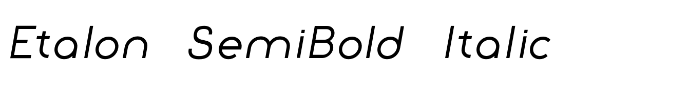 Etalon SemiBold Italic